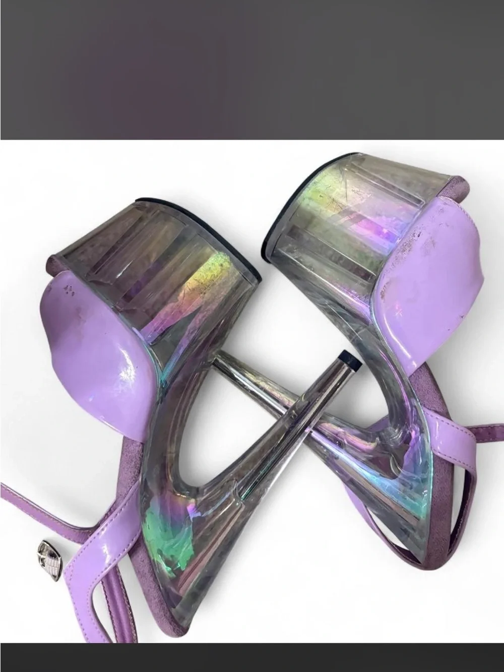 Pleaser Lilac Holographic Platform Sandal - Women